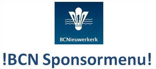 Het BCN sponsormenu is klaar! 1